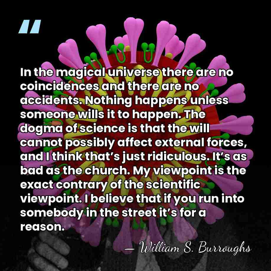 In the magical universe there are no coincidences and there are no&hellip; - William S. Burroughs