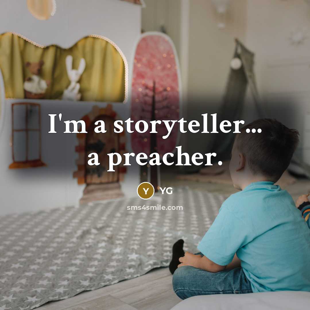 “I'm a storyteller... a preacher.…” quote by YG