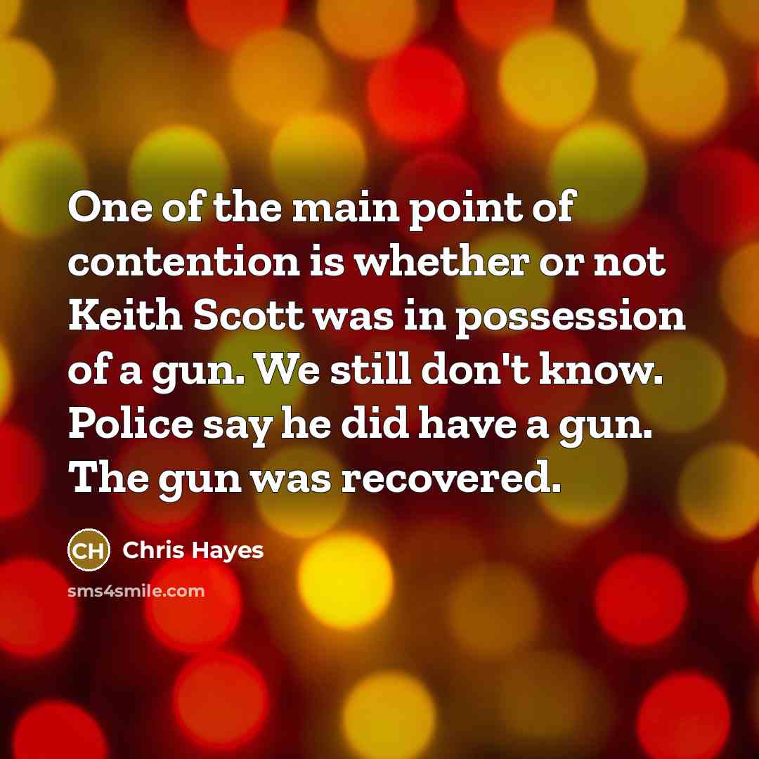 “One of the main point of contention is whether or…” quote by Chris Hayes