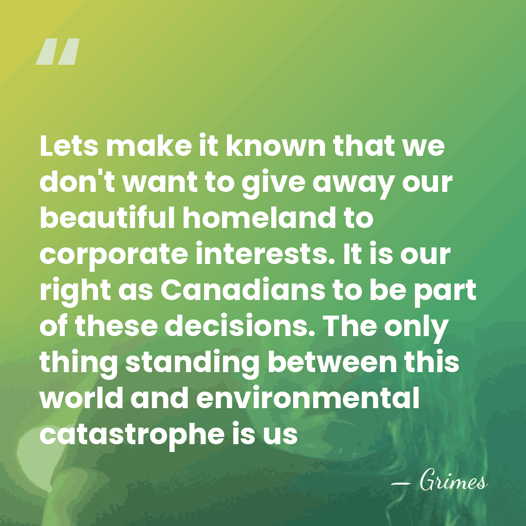 Lets make it known that we don't want to give away our&hellip; - Grimes