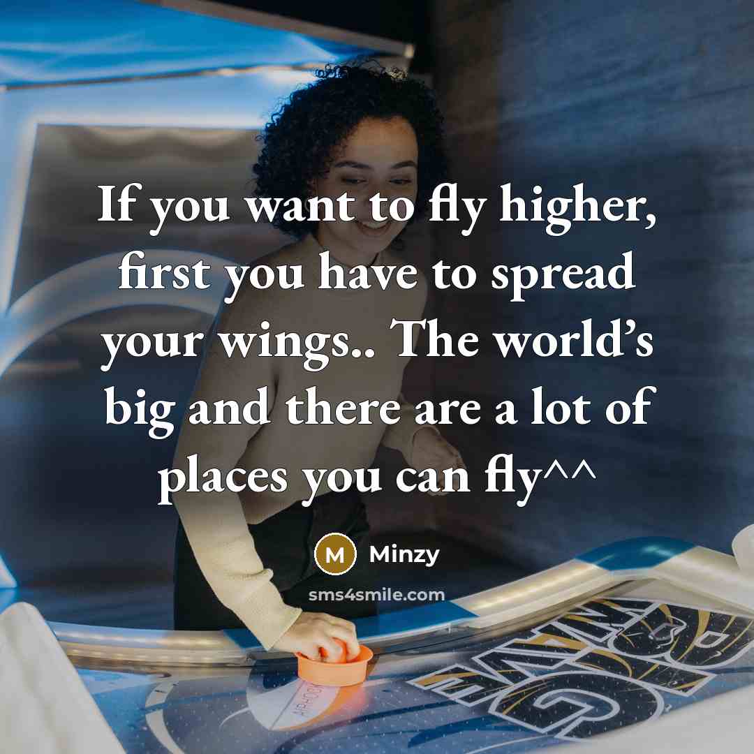 “If you want to fly higher, first you have to…” quote by Minzy