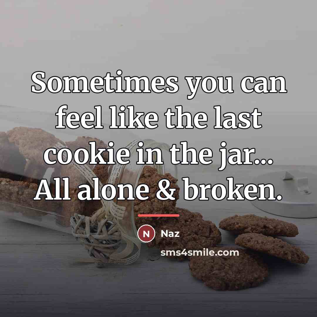 “Sometimes you can feel like the last cookie in the…” quote by Naz