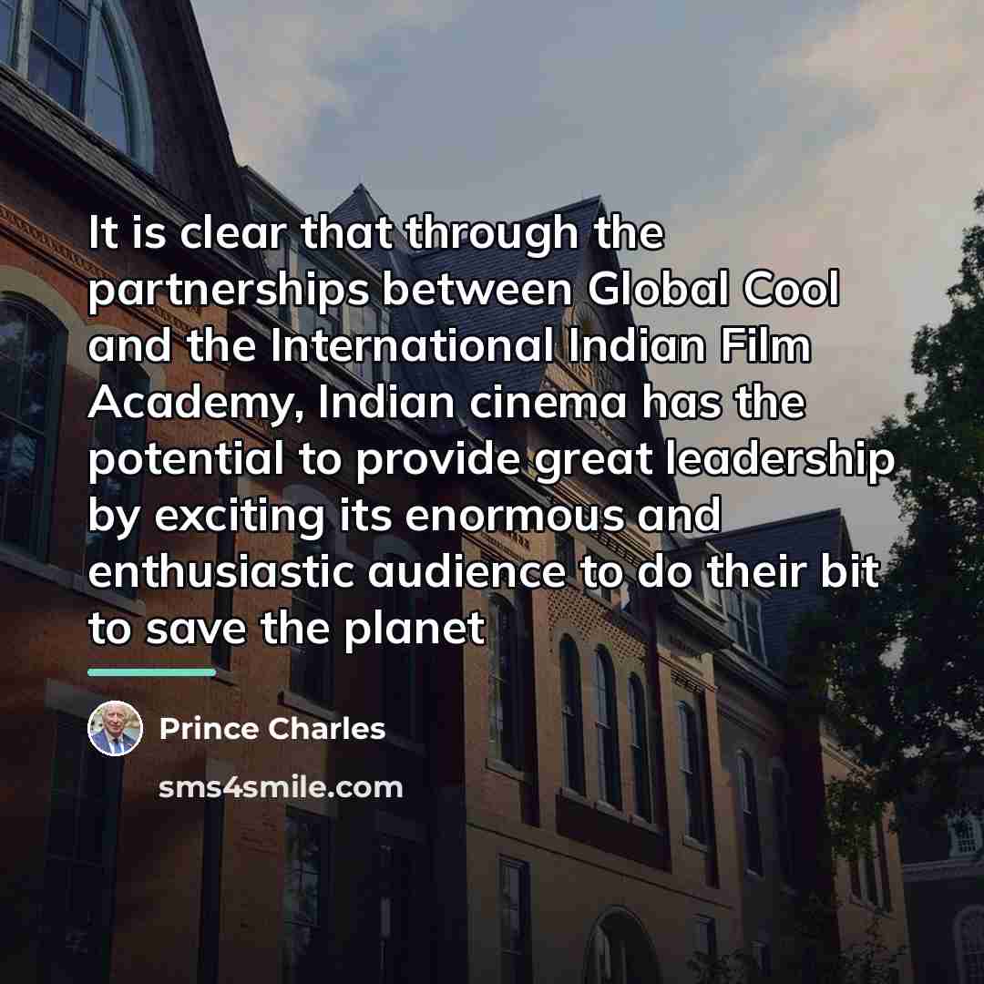 “It is clear that through the partnerships between Global Cool…” quote by Prince Charles