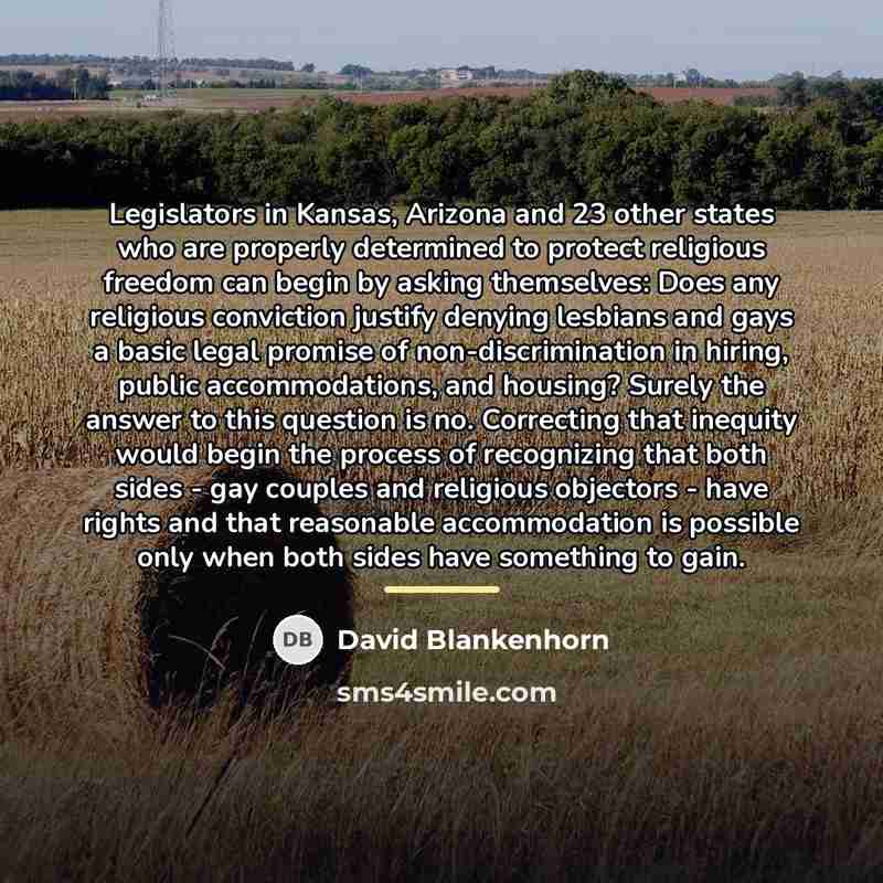 “Legislators in Kansas, Arizona and 23 other states who are…” quote by David Blankenhorn