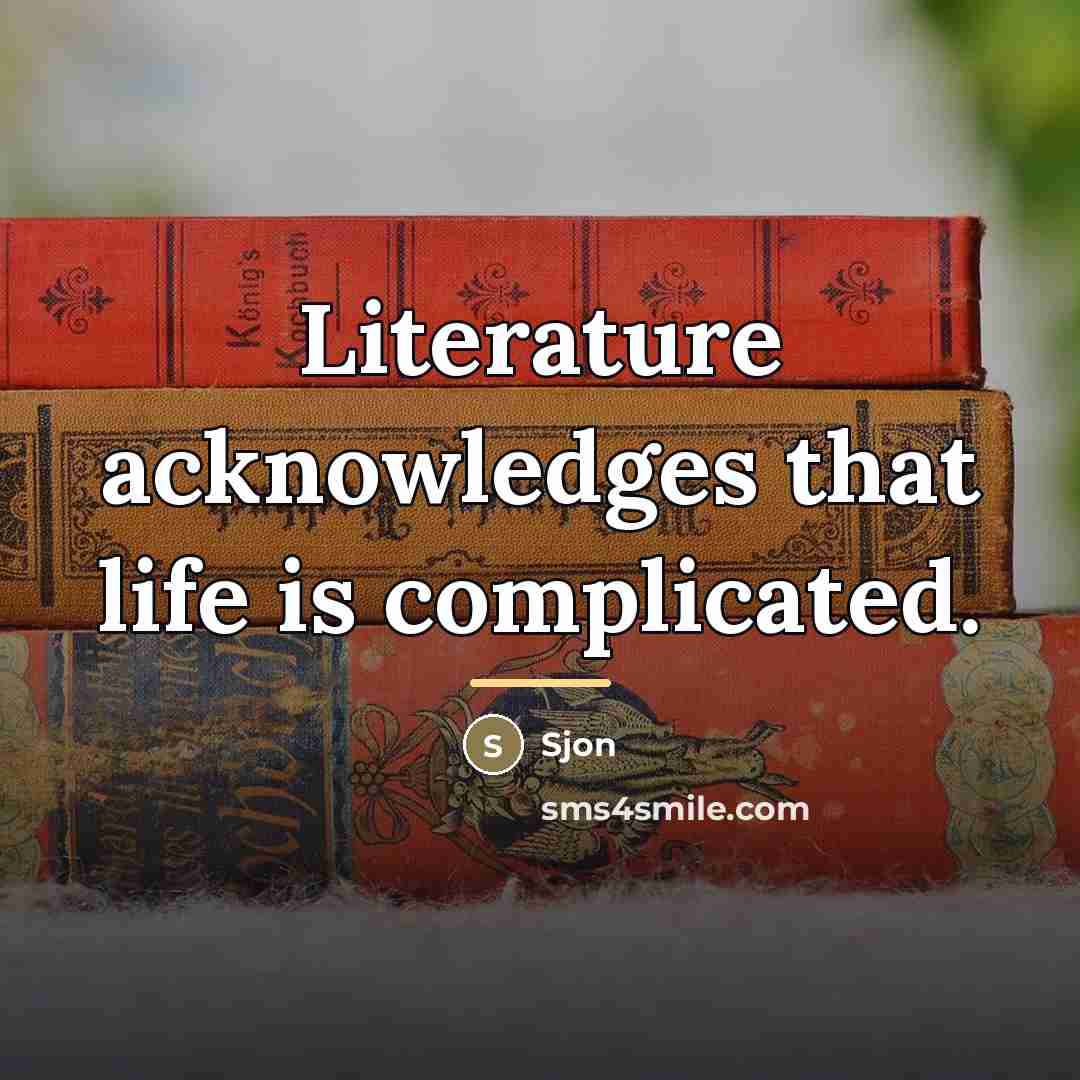 “Literature acknowledges that life is complicated.…” quote by Sjon