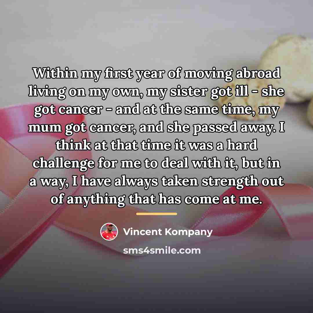 “Within my first year of moving abroad living on my…” quote by Vincent Kompany
