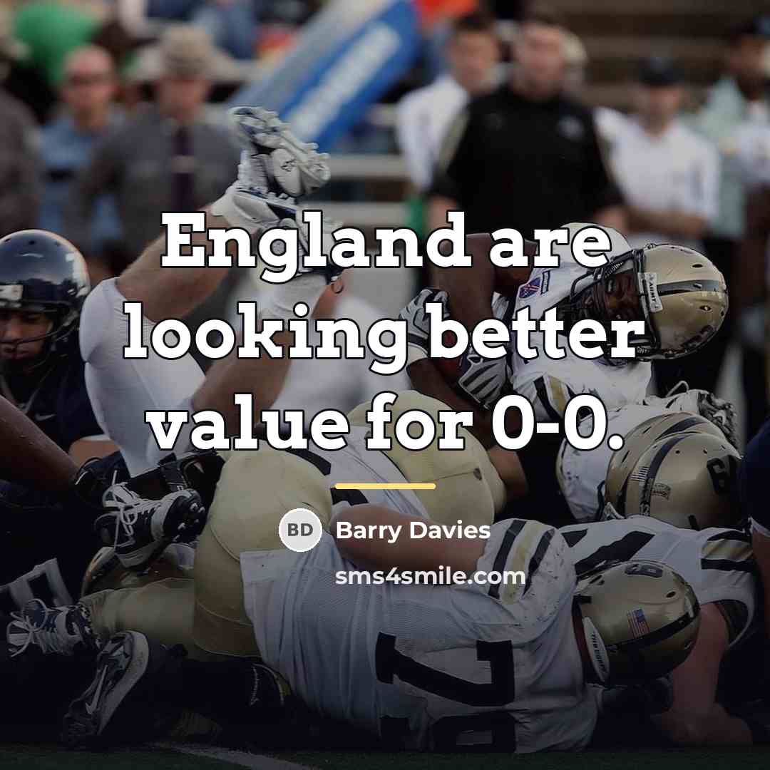 “England are looking better value for 0-0.…” quote by Barry Davies