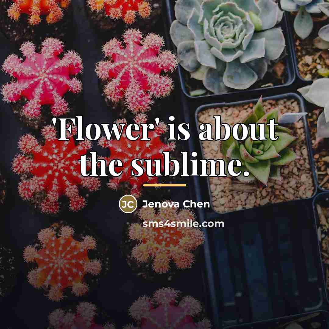 “'Flower' is about the sublime.…” quote by Jenova Chen