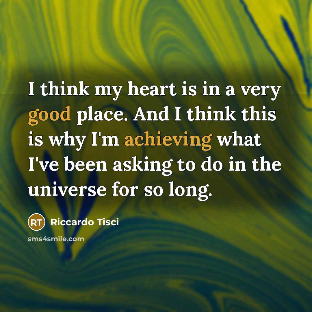 “I think my heart is in a very good place.…” quote by Riccardo Tisci