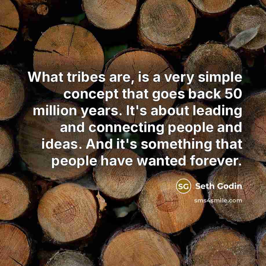 “What tribes are, is a very simple concept that goes…” quote by Seth Godin
