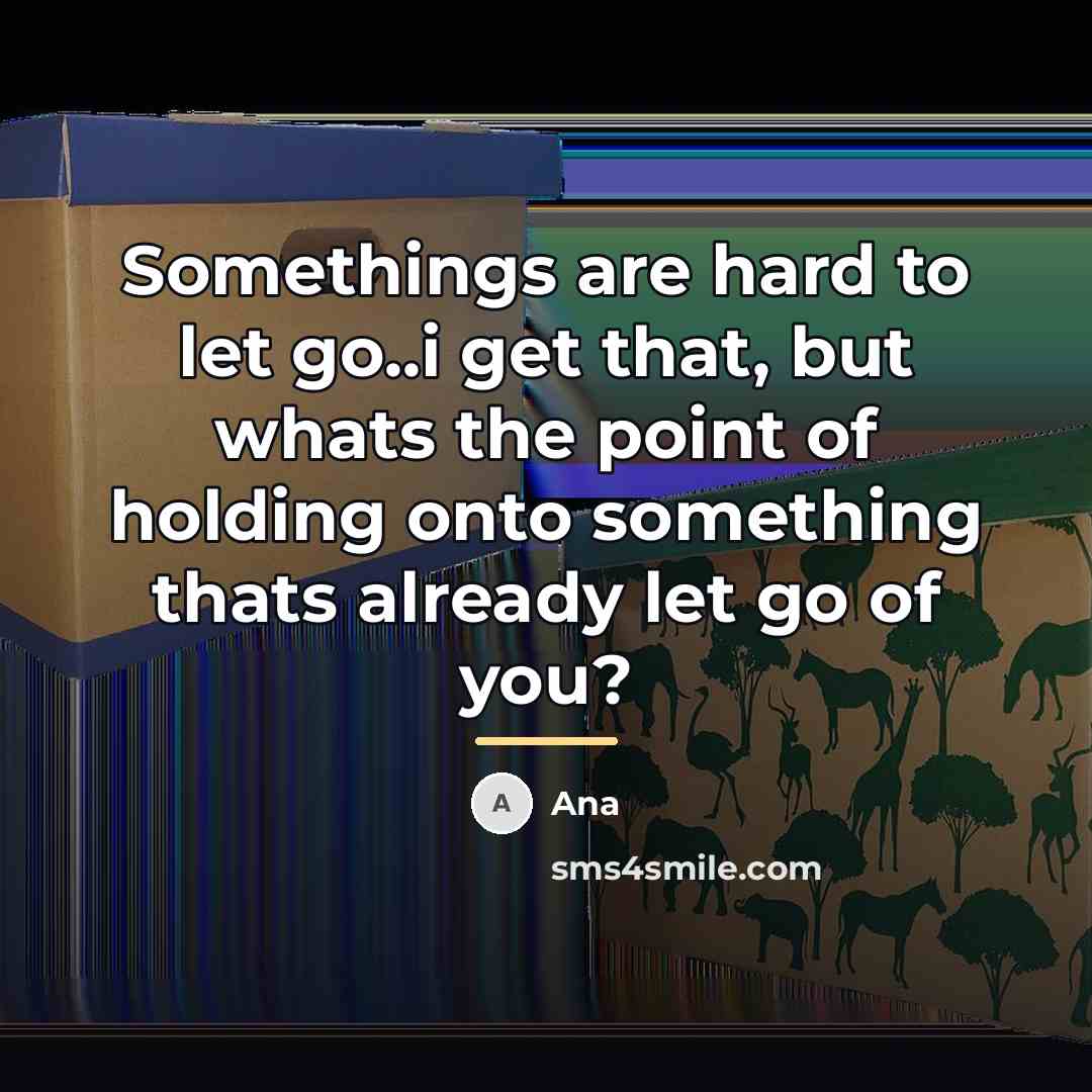“Somethings are hard to let go..i get that, but whats…” quote by Ana