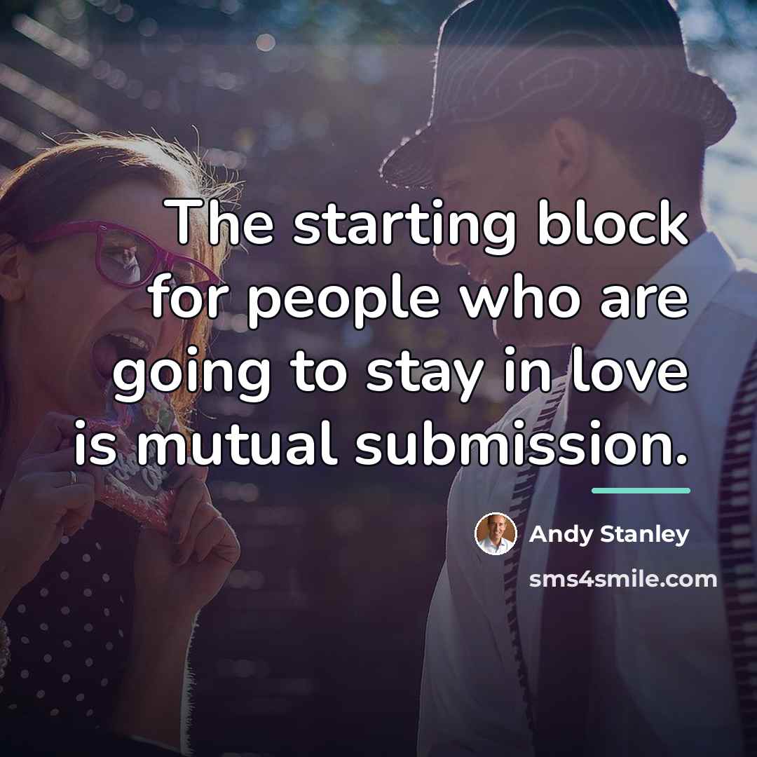 “The starting block for people who are going to stay…” quote by Andy Stanley