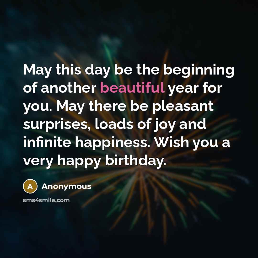 “May this day be the beginning of another beautiful year…” quote by Anonymous