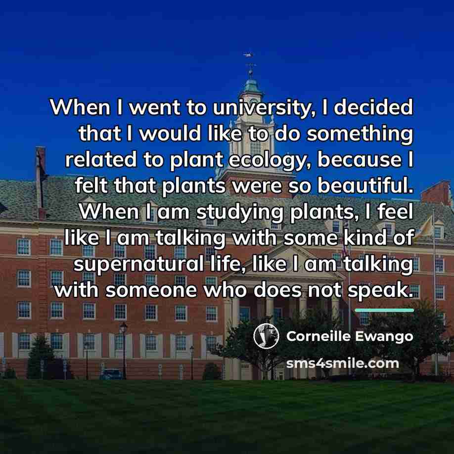 “When I went to university, I decided that I would…” quote by Corneille Ewango