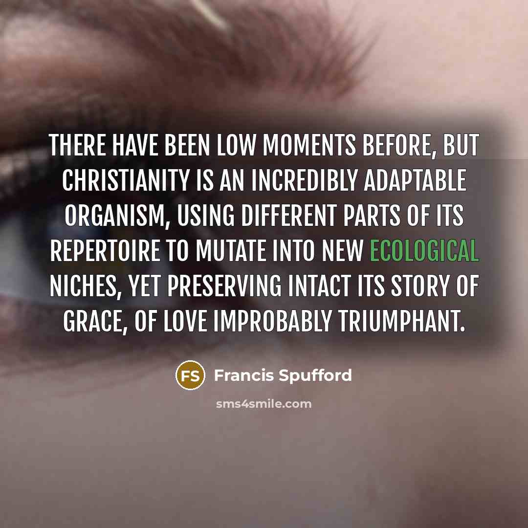 “There have been low moments before, but Christianity is an…” quote by Francis Spufford