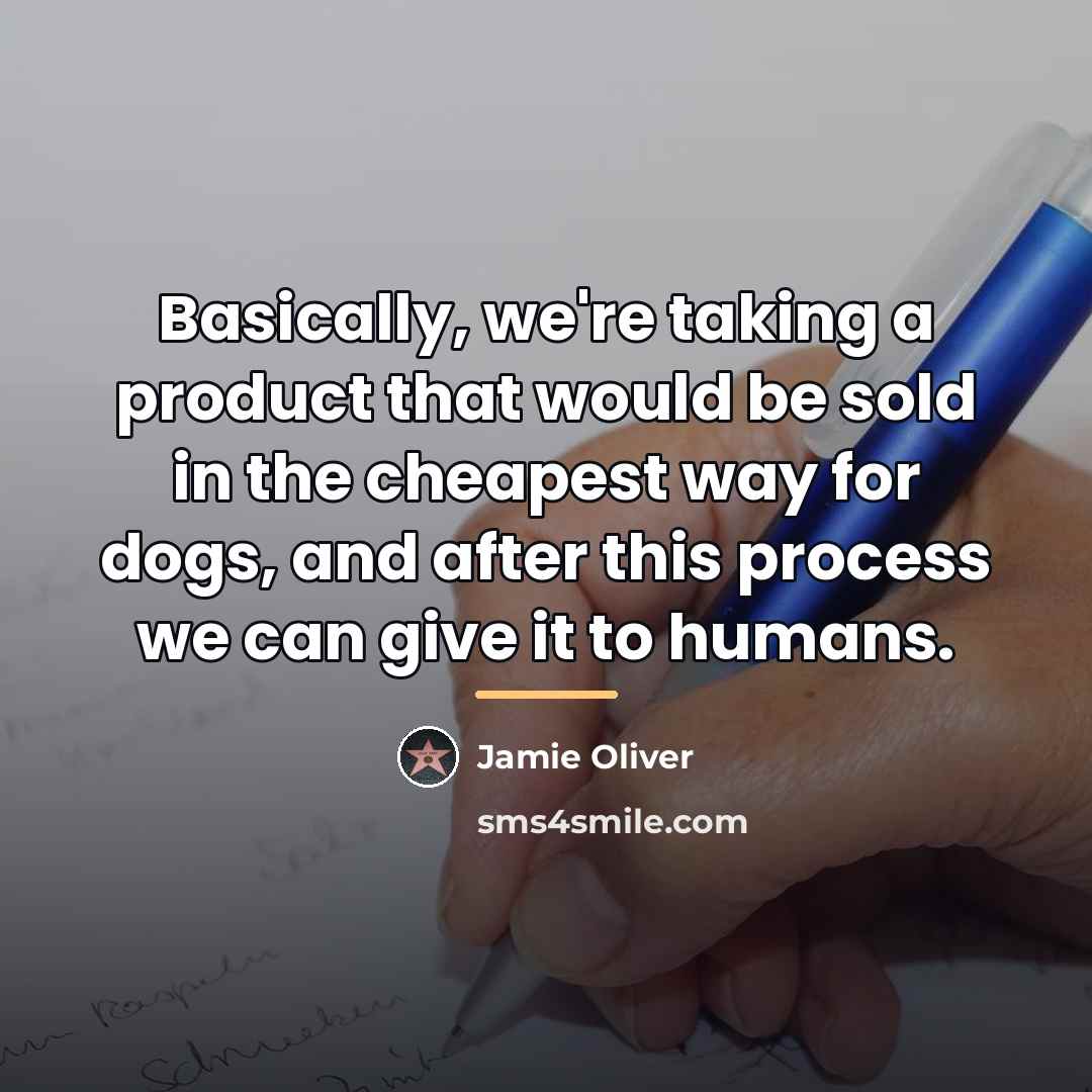 “Basically, we're taking a product that would be sold in…” quote by Jamie Oliver