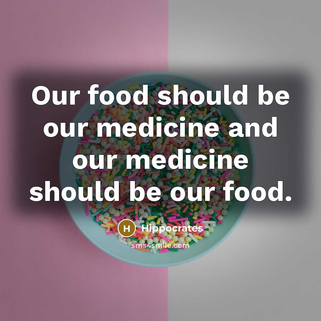 “Our food should be our medicine and our medicine should…” quote by Hippocrates