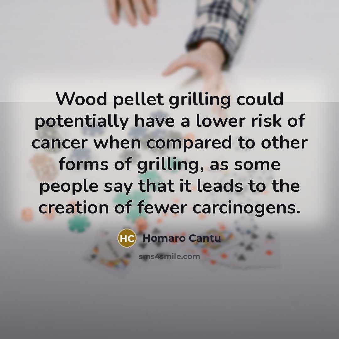 “Wood pellet grilling could potentially have a lower risk of…” quote by Homaro Cantu