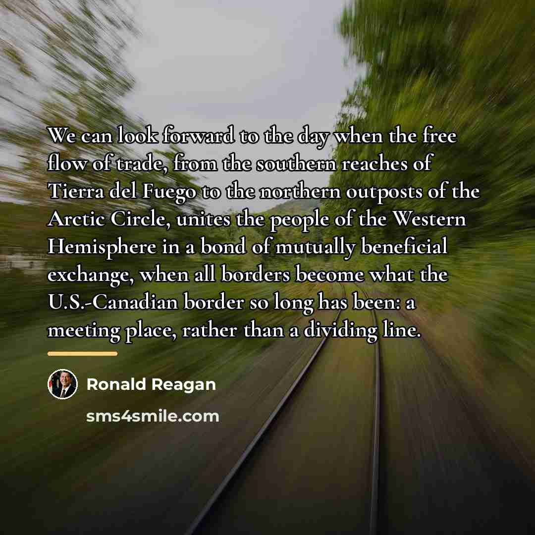 “We can look forward to the day when the free…” quote by Ronald Reagan