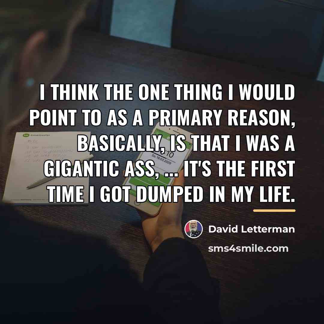 “I think the one thing I would point to as…” quote by David Letterman