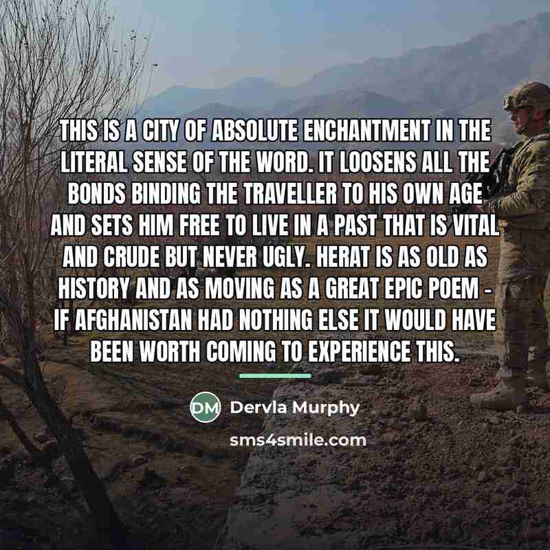 “This is a city of absolute enchantment in the literal…” quote by Dervla Murphy
