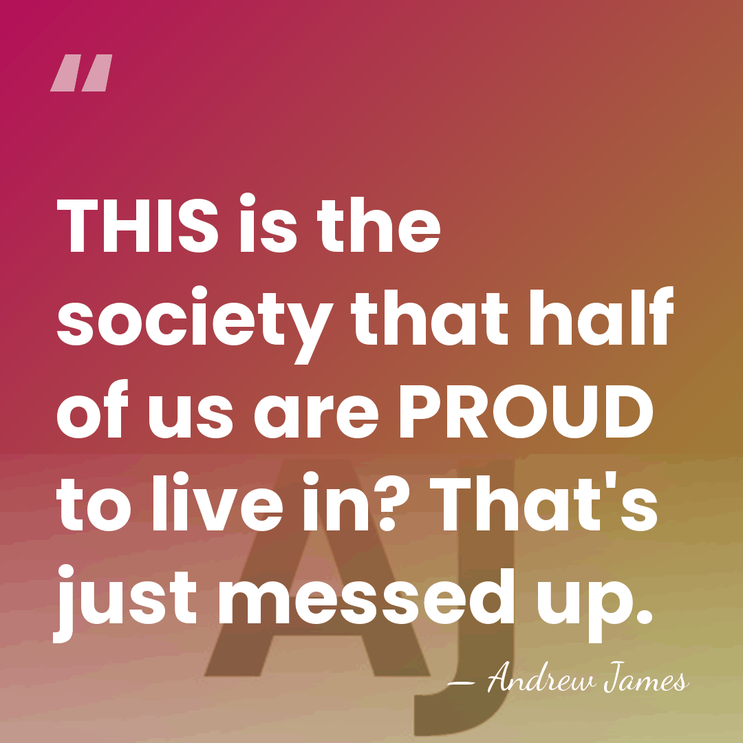 THIS is the society that half of us are PROUD to live&hellip; - Andrew James