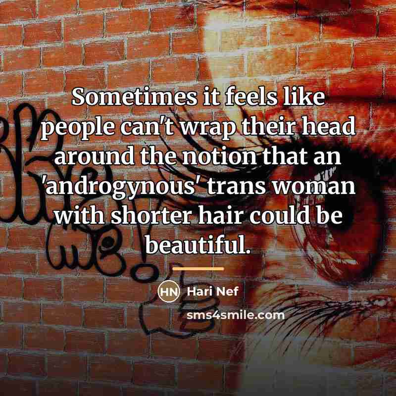 “Sometimes it feels like people can't wrap their head around…” quote by Hari Nef