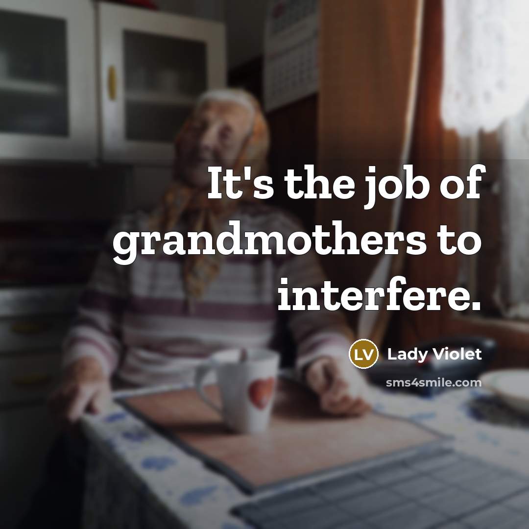 “It's the job of grandmothers to interfere.…” quote by Lady Violet