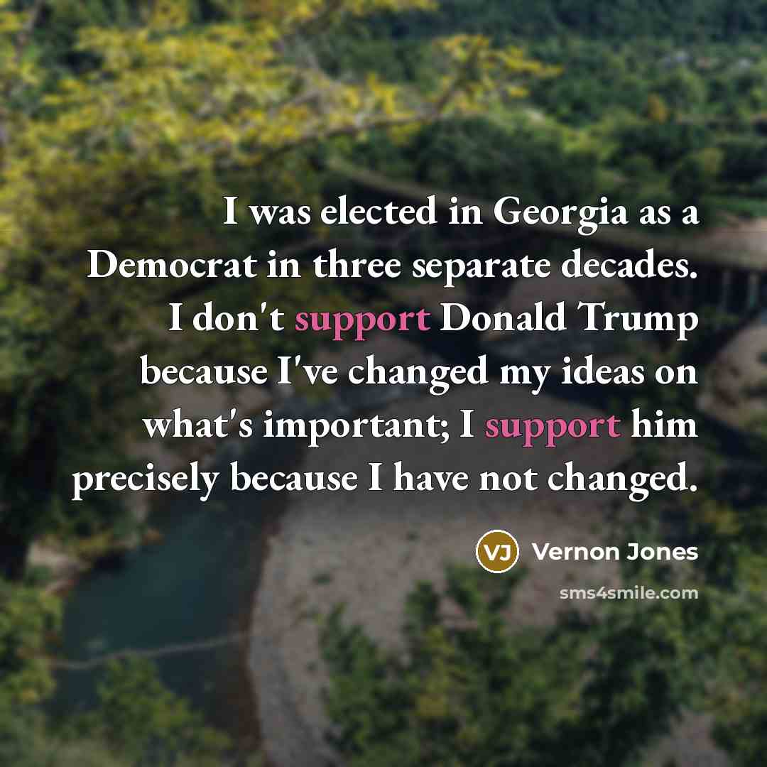“I was elected in Georgia as a Democrat in three…” quote by Vernon Jones