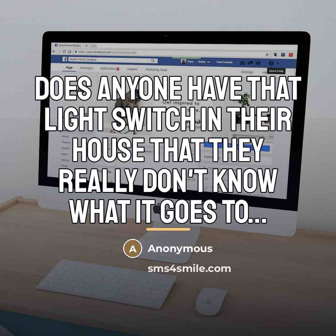 “Does anyone have that light switch in their house that…” quote by Anonymous