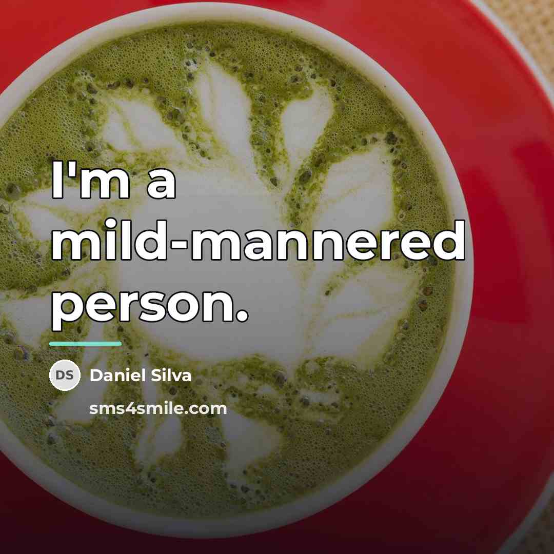 “I'm a mild-mannered person.…” quote by Daniel Silva
