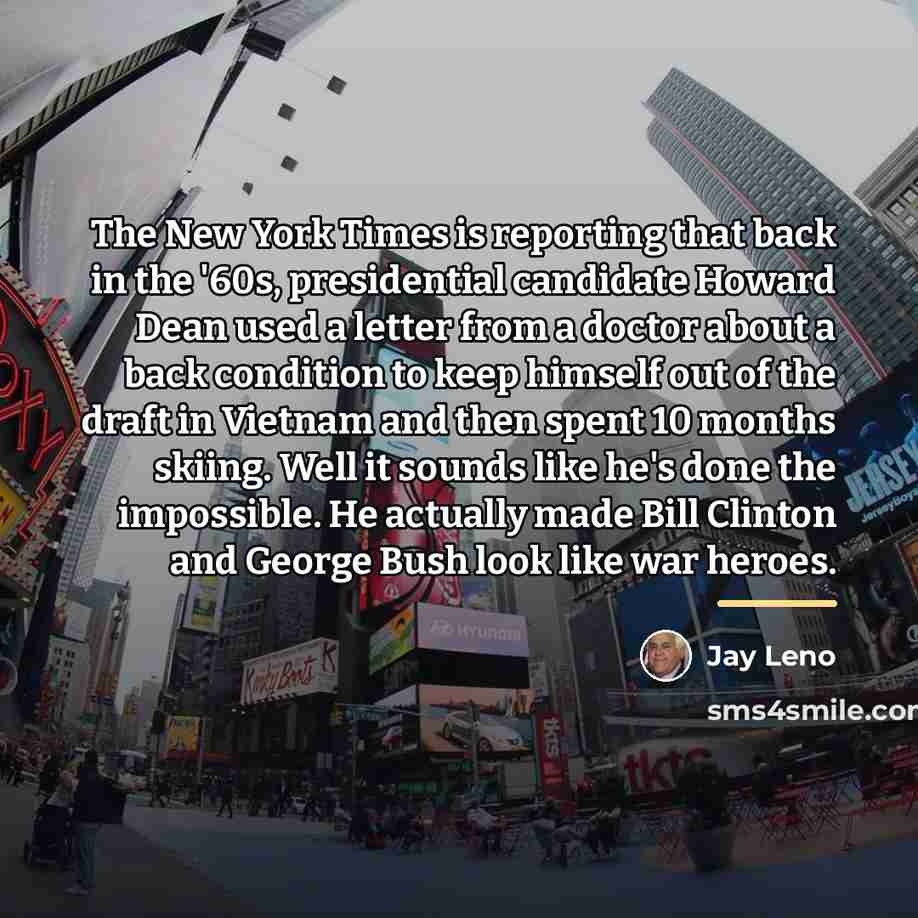 “The New York Times is reporting that back in the…” quote by Jay Leno
