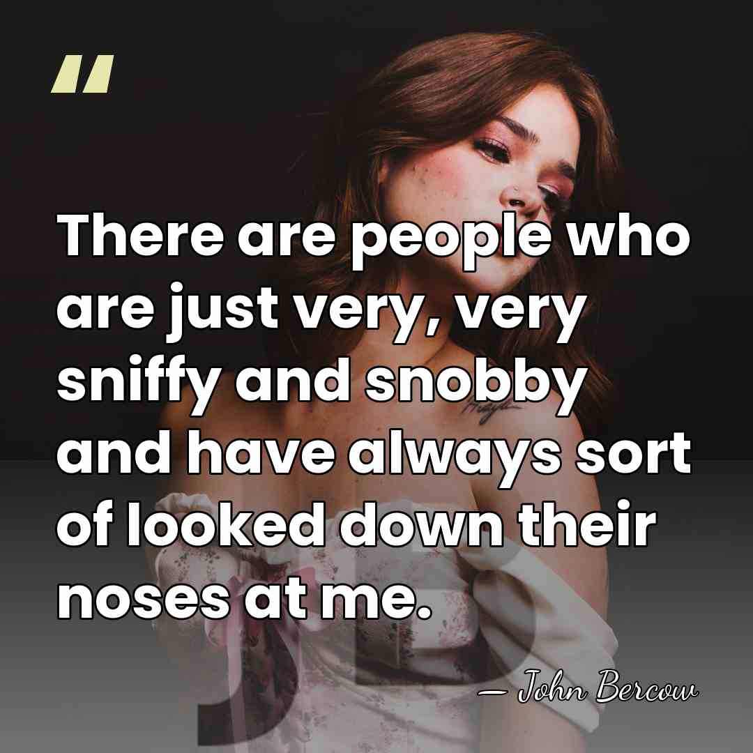 There are people who are just very, very sniffy and snobby and&hellip; - John Bercow