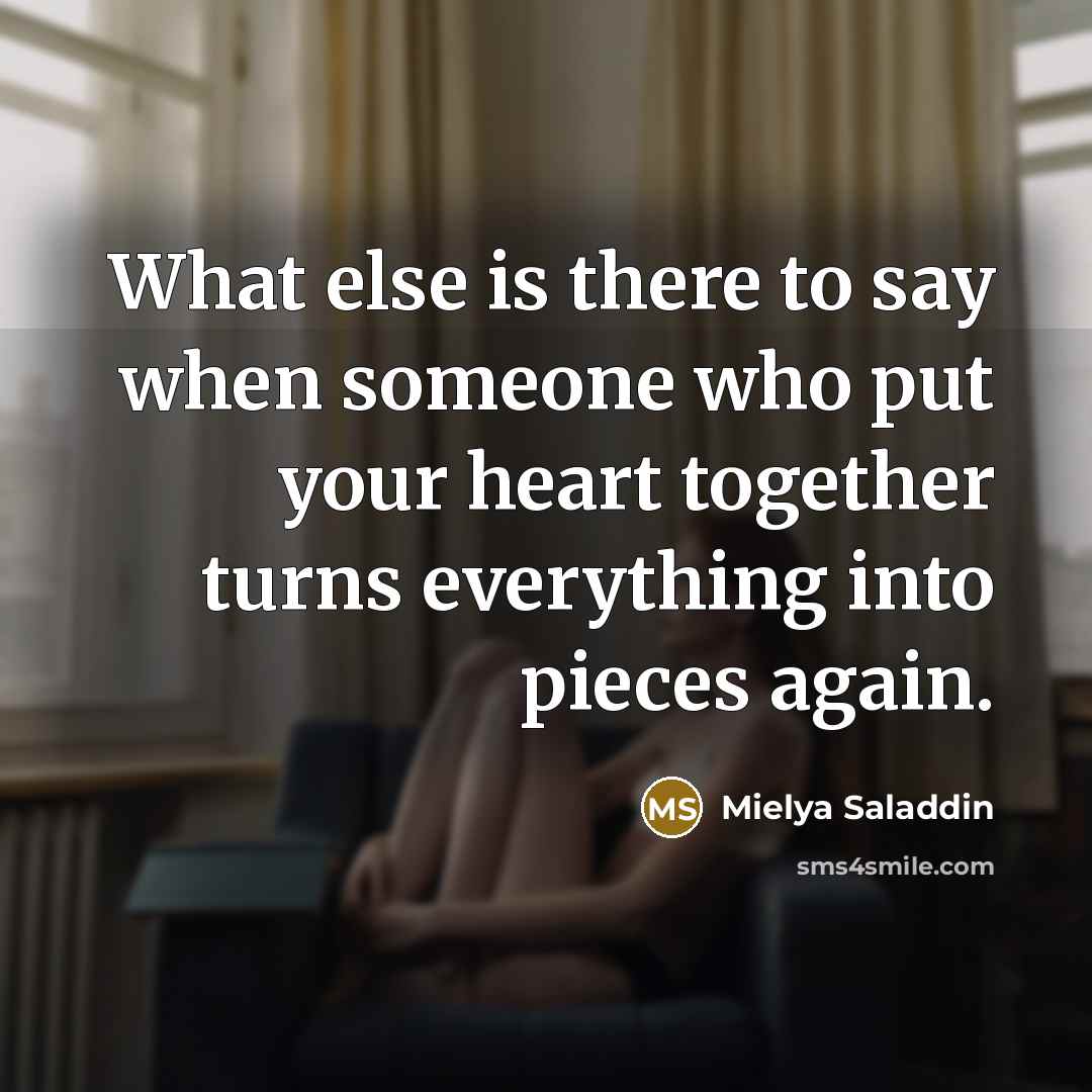 “What else is there to say when someone who put…” quote by Mielya Saladdin
