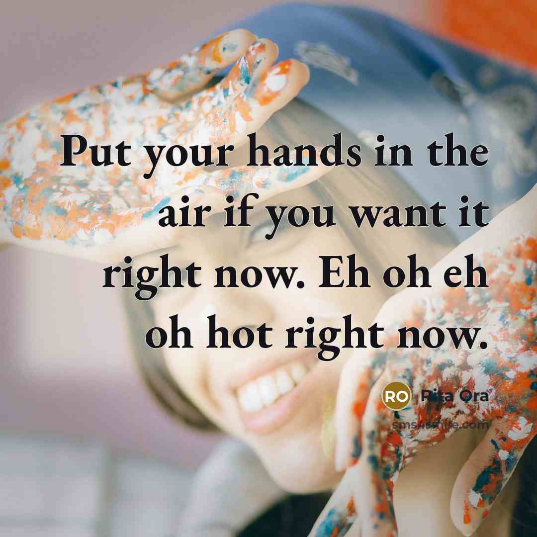 “Put your hands in the air if you want it…” quote by Rita Ora