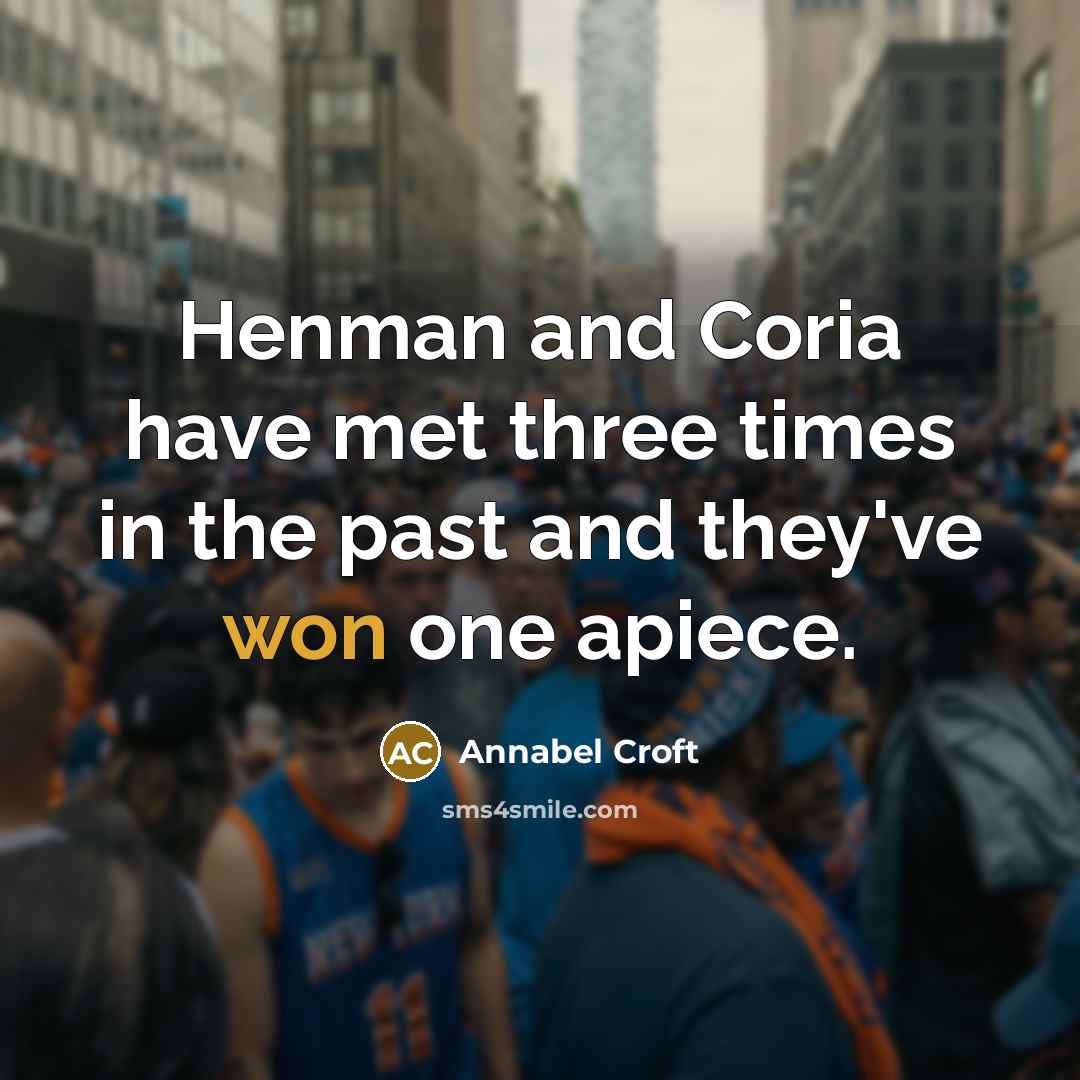 “Henman and Coria have met three times in the past…” quote by Annabel Croft