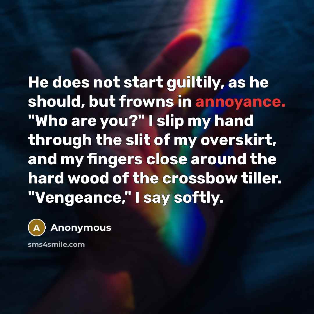 “He does not start guiltily, as he should, but frowns…” quote by Anonymous