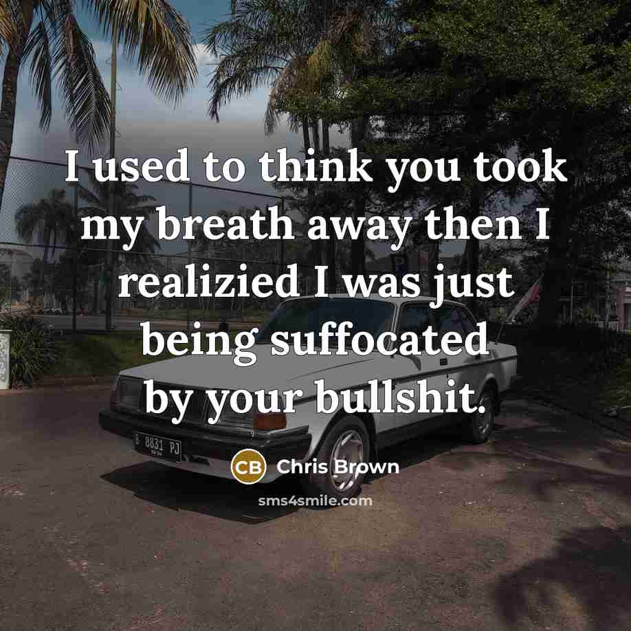 “I used to think you took my breath away then…” quote by Chris Brown