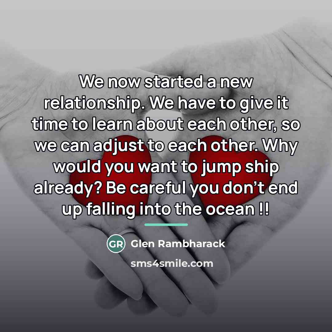 “We now started a new relationship. We have to give…” quote by Glen Rambharack