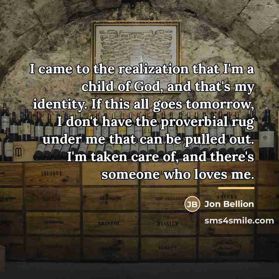 “I came to the realization that I'm a child of…” quote by Jon Bellion