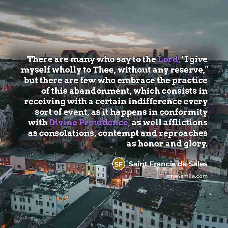 “There are many who say to the Lord, "I give…” quote by Saint Francis de Sales