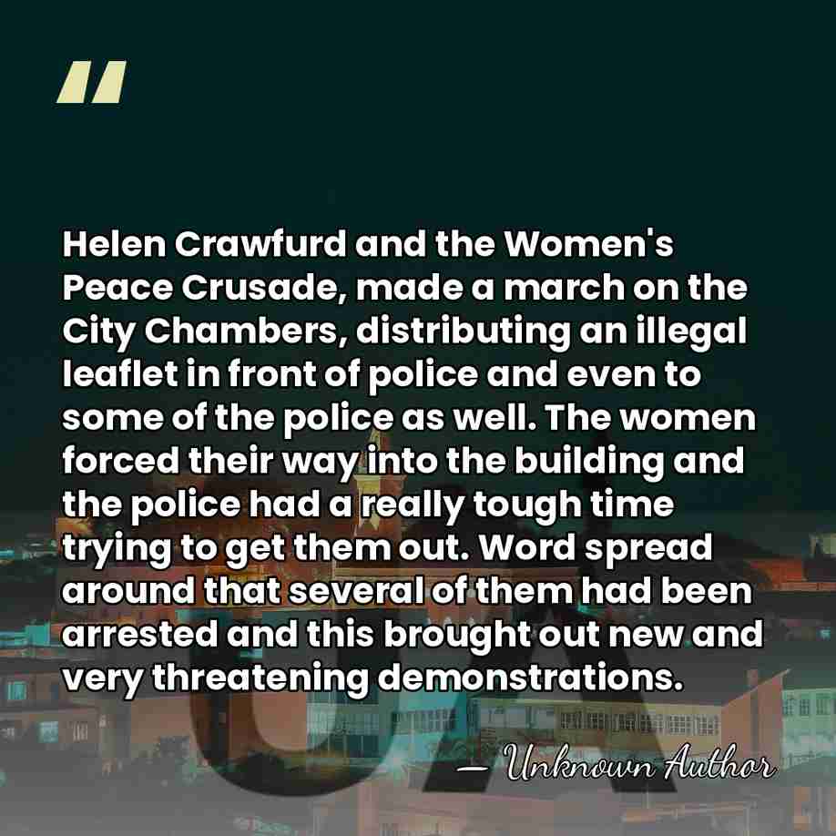 Helen Crawfurd and the Women's Peace Crusade, made a march on the&hellip; - Unknown Author