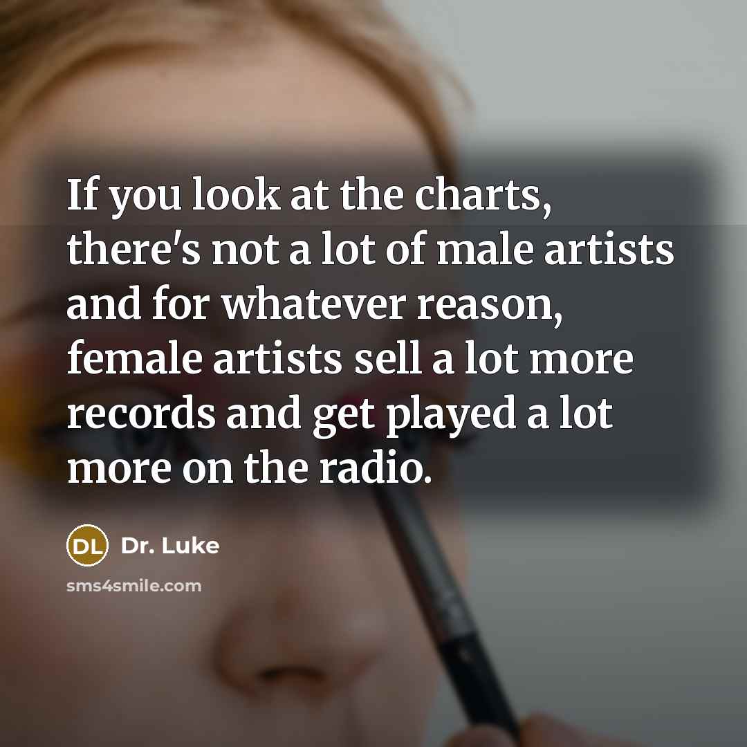 “If you look at the charts, there's not a lot…” quote by Dr. Luke