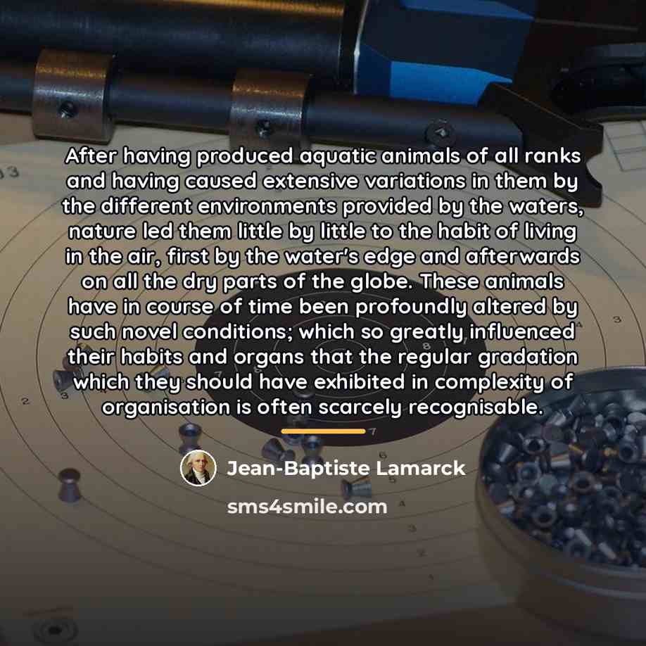“After having produced aquatic animals of all ranks and having…” quote by Jean-Baptiste Lamarck