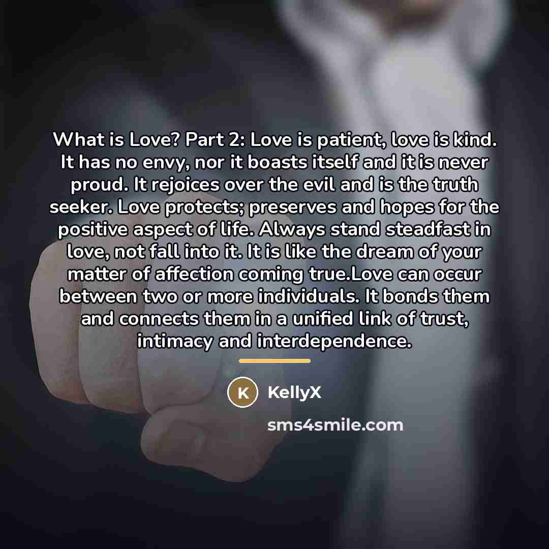 “What is Love? Part 2: Love is patient, love is…” quote by KellyX