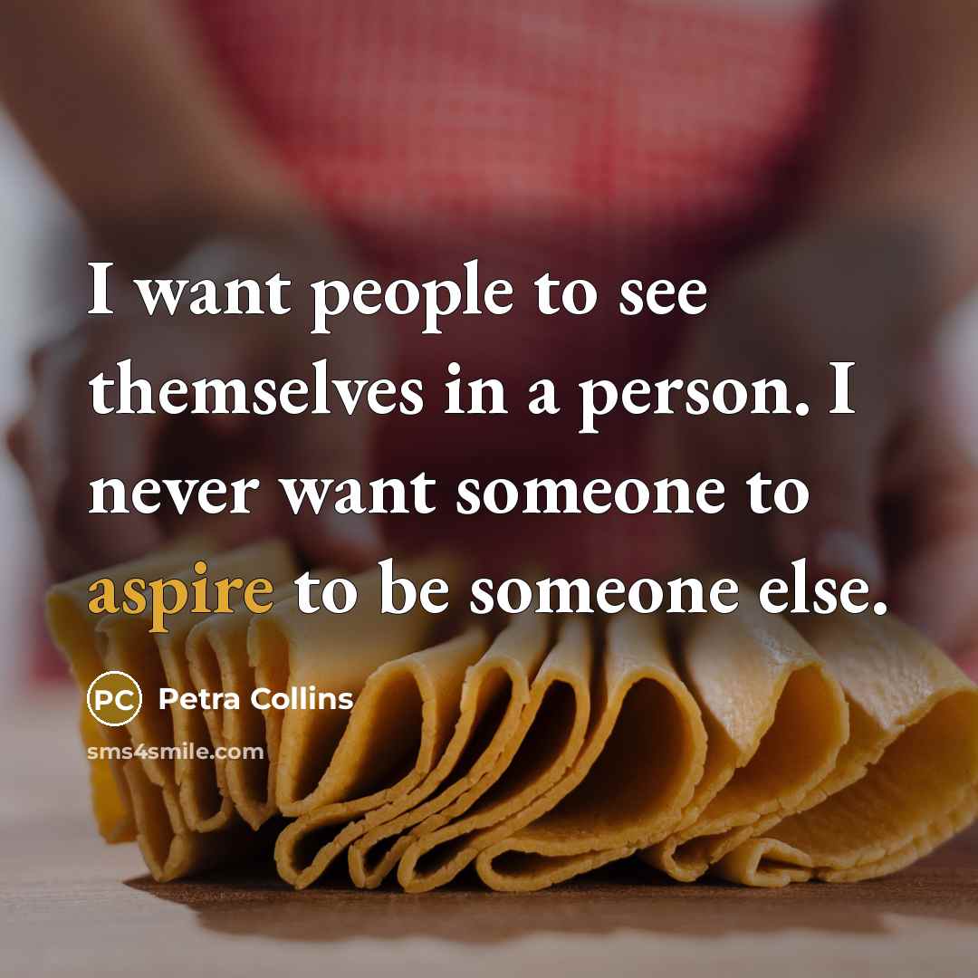“I want people to see themselves in a person. I…” quote by Petra Collins