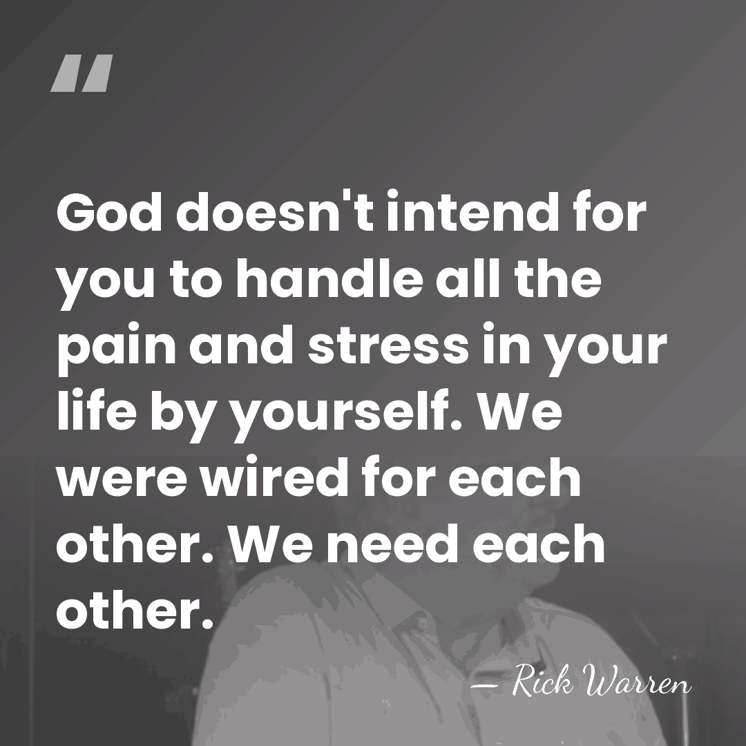 God doesn't intend for you to handle all the pain and stress&hellip; - Rick Warren
