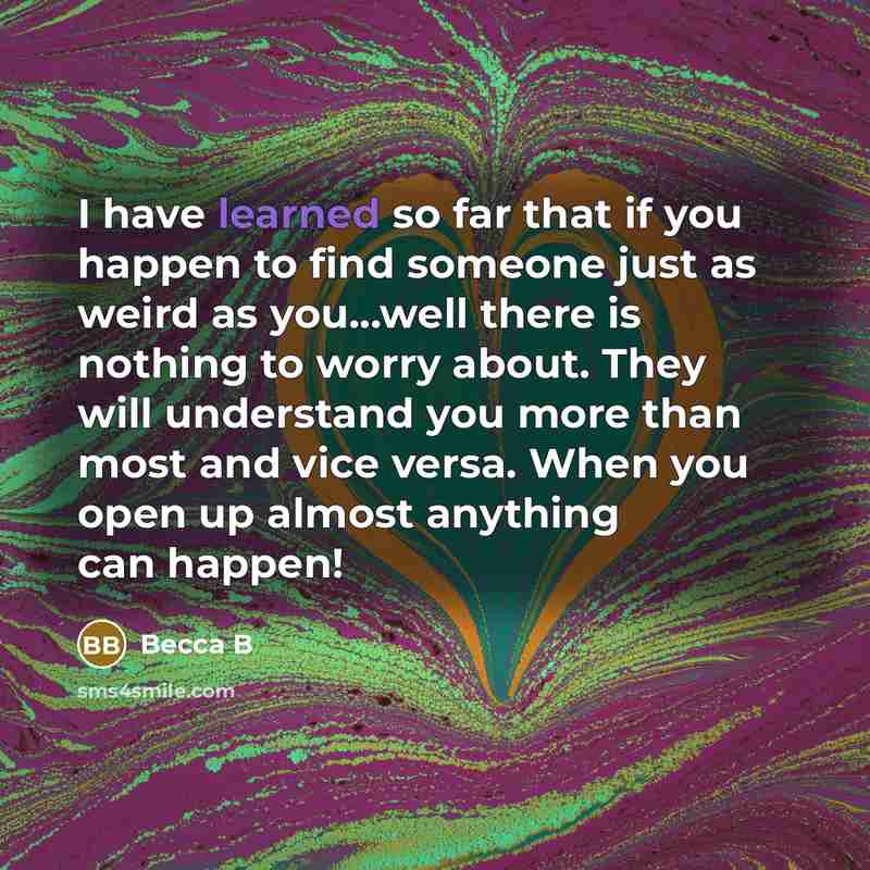“I have learned so far that if you happen to…” quote by Becca B