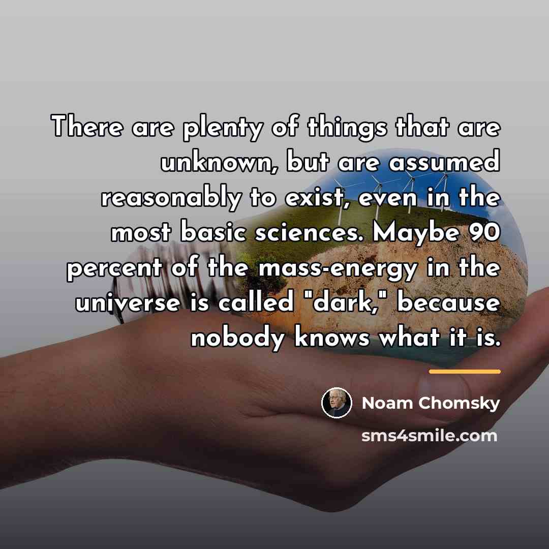 “There are plenty of things that are unknown, but are…” quote by Noam Chomsky