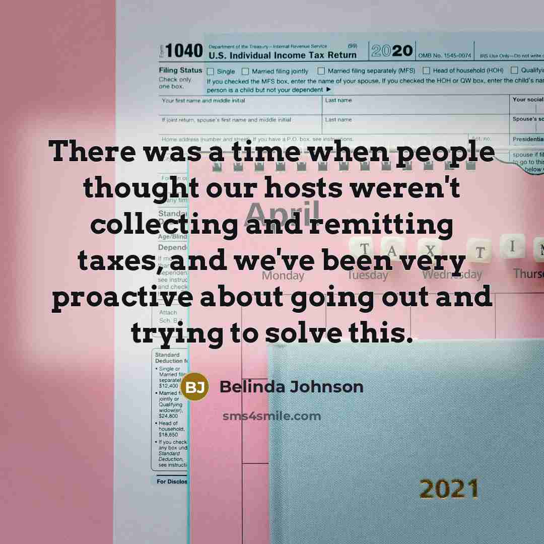 “There was a time when people thought our hosts weren't…” quote by Belinda Johnson